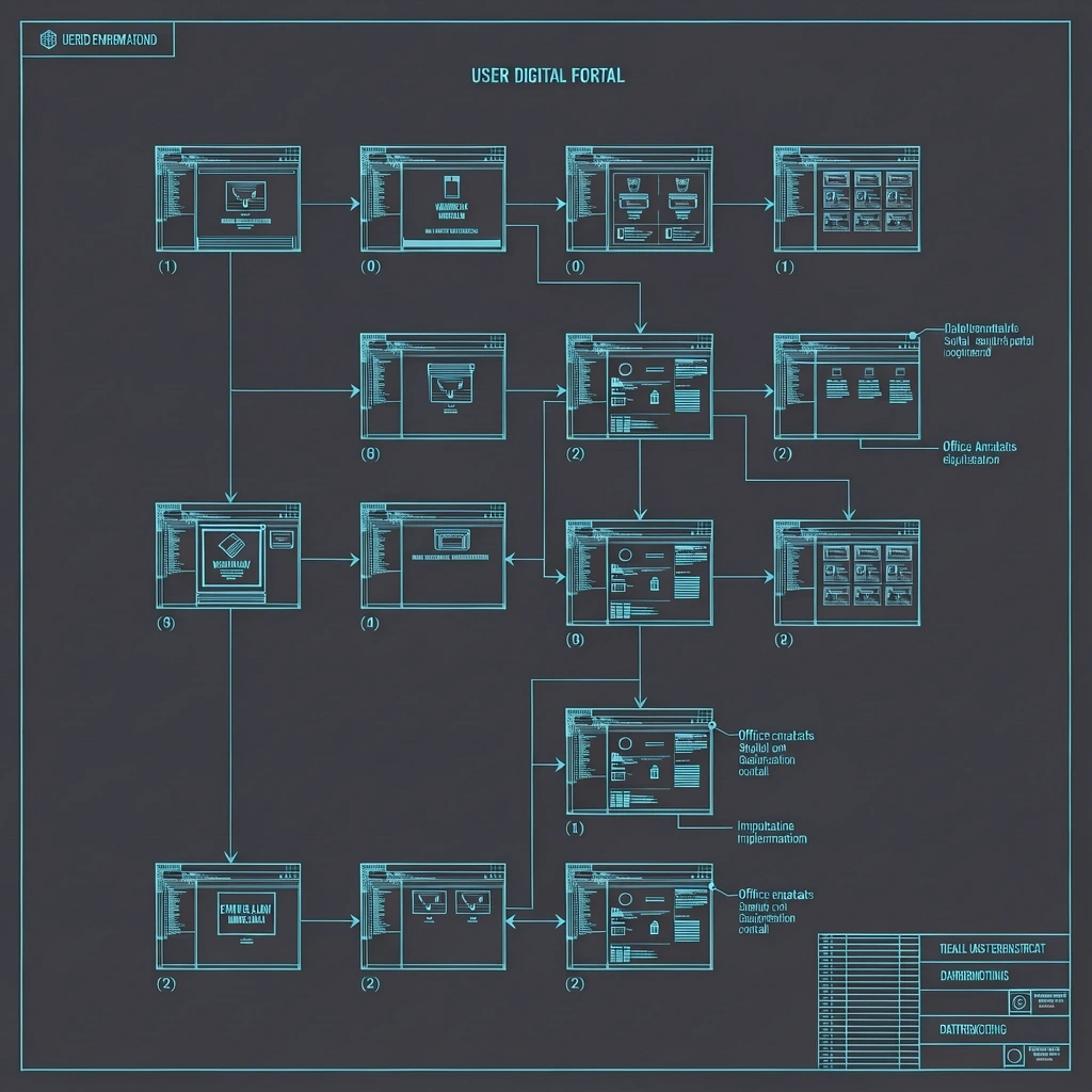 Technical schematic of a portal interface